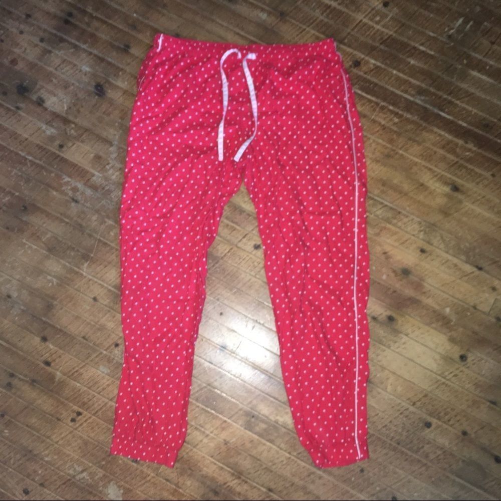 Victoria’s Secret polka dot flannel joggers